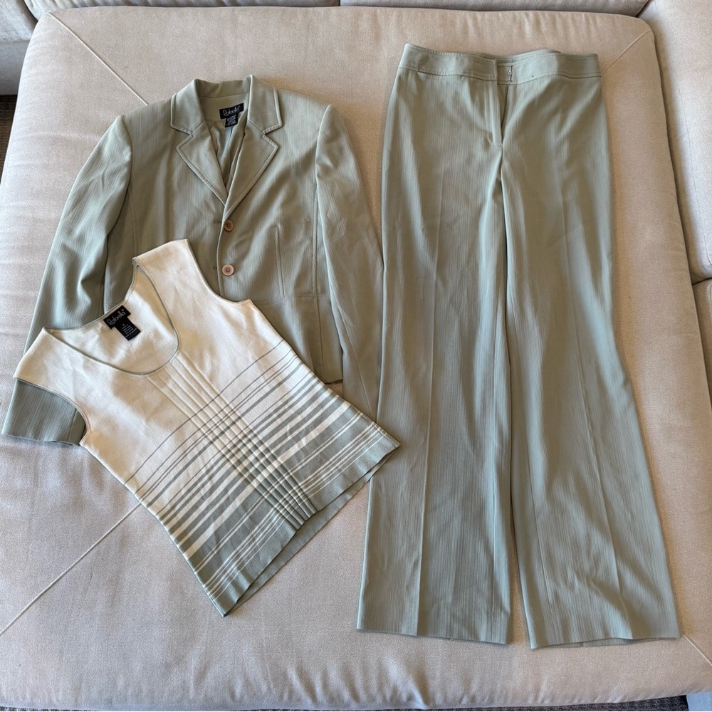 Rafaella Light Green three piece suit set